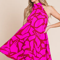 Resort style halter neck short sundress-Jade By Jane-FUSCHIA-S-[option4]-[option5]-[option6]-[option7]-[option8]-Shop-Boutique-Clothing-for-Women-Online