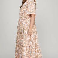 She + Sky Printed Notched Woven Tiered Pintuck Maxi Dress with Side Pockets-Dresses-Trendsi-[option4]-[option5]-[option6]-[option7]-[option8]-Shop-Boutique-Clothing-for-Women-Online