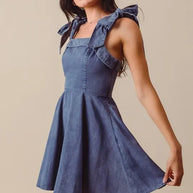 SO ME Fit and Flare Washed Gameday Dress-Dresses-Trendsi-[option4]-[option5]-[option6]-[option7]-[option8]-Shop-Boutique-Clothing-for-Women-Online