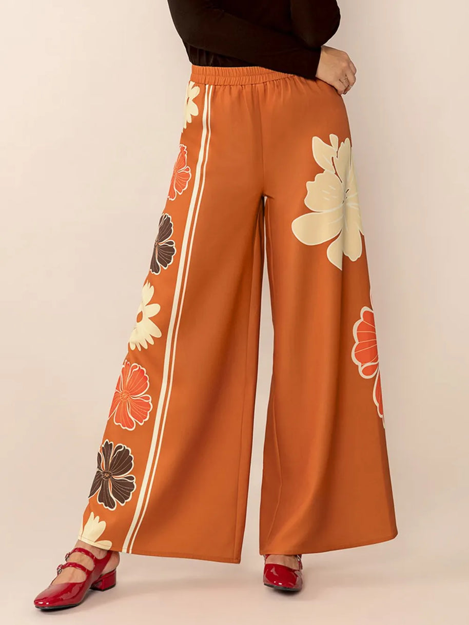 Printed Elastic Waist Wide Leg Pants-Pants-Trendsi-[option4]-[option5]-[option6]-[option7]-[option8]-Shop-Boutique-Clothing-for-Women-Online