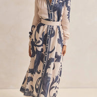 Printed Button Down Belted Shirt Dress-Dresses-Trendsi-[option4]-[option5]-[option6]-[option7]-[option8]-Shop-Boutique-Clothing-for-Women-Online