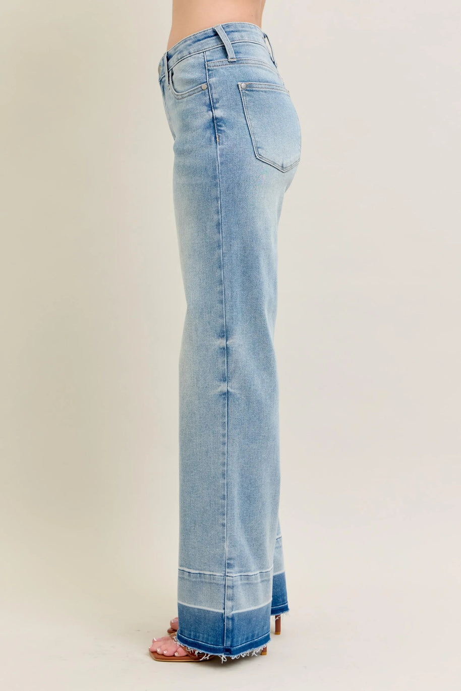 Judy Blue Release Hem Wide Leg Jeans-Trendsi-[option4]-[option5]-[option6]-[option7]-[option8]-Shop-Boutique-Clothing-for-Women-Online