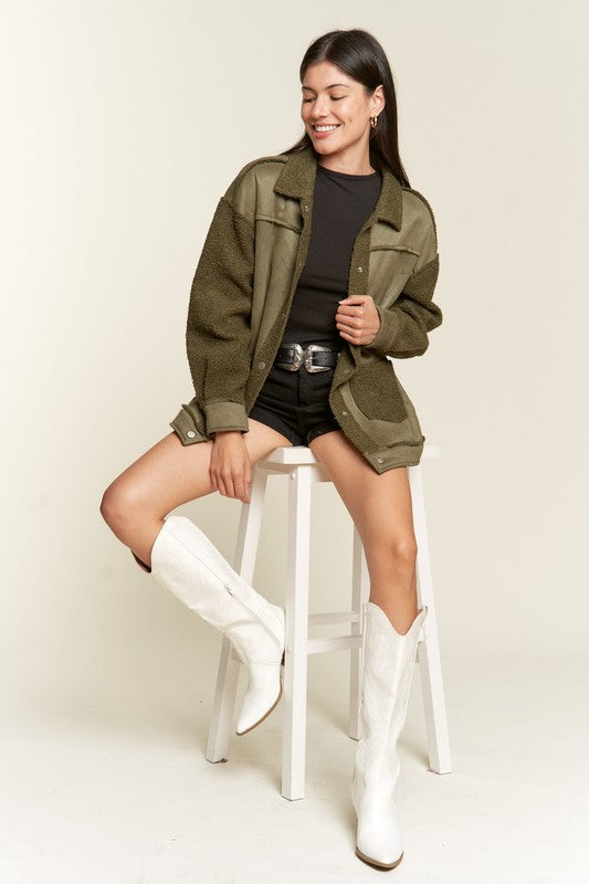 FAUX FUR AND SUEDE JACKET PLUS SIZE-Jade By Jane-[option4]-[option5]-[option6]-[option7]-[option8]-Shop-Boutique-Clothing-for-Women-Online