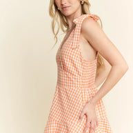 Jade By Jane Sleeveless Gingham Print Tiered Midi Dress-Dresses-Trendsi-[option4]-[option5]-[option6]-[option7]-[option8]-Shop-Boutique-Clothing-for-Women-Online