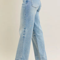 Judy Blue Release Hem Wide Leg Jeans-Trendsi-[option4]-[option5]-[option6]-[option7]-[option8]-Shop-Boutique-Clothing-for-Women-Online
