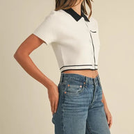 MABLE Button Down Contrast Collared Knit Cardigan-Crop Tops-Trendsi-[option4]-[option5]-[option6]-[option7]-[option8]-Shop-Boutique-Clothing-for-Women-Online