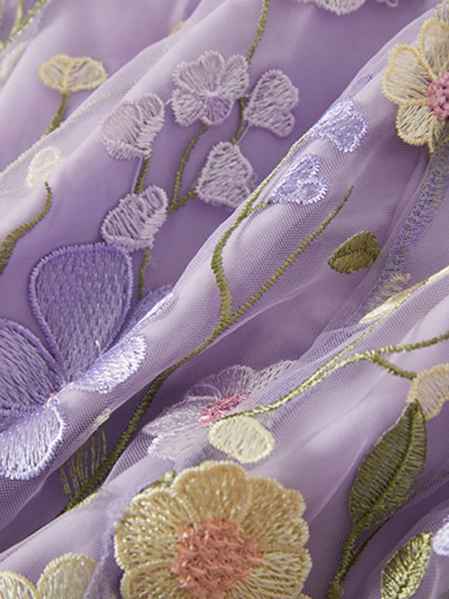 Floral Embroidered Mesh Overlay Maxi Dress-Dresses-Trendsi-[option4]-[option5]-[option6]-[option7]-[option8]-Shop-Boutique-Clothing-for-Women-Online