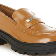 Gleam Stride Faux Leather Chunky Loafers-Rag Company-[option4]-[option5]-[option6]-[option7]-[option8]-Shop-Boutique-Clothing-for-Women-Online