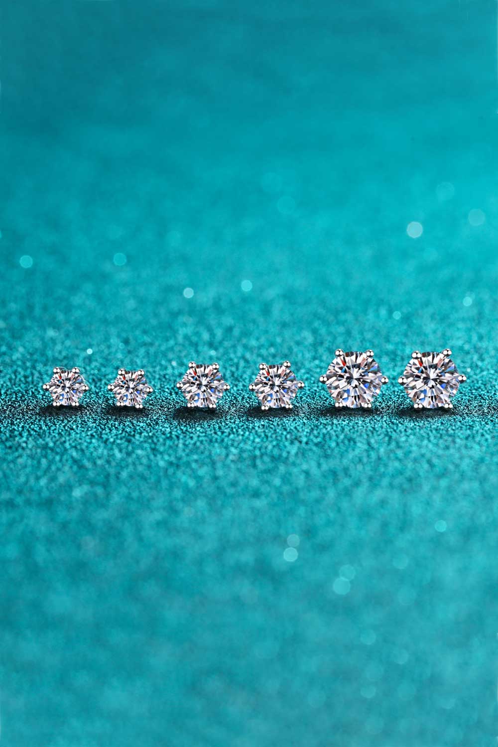 Endless Cheer Moissanite Stud Earrings-Trendsi-Silver-One Size-[option4]-[option5]-[option6]-[option7]-[option8]-Shop-Boutique-Clothing-for-Women-Online