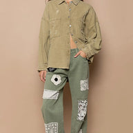 POL Button Down Raw Hem Distressed Shacket-Womens Outerwear/Shacket-Trendsi-[option4]-[option5]-[option6]-[option7]-[option8]-Shop-Boutique-Clothing-for-Women-Online