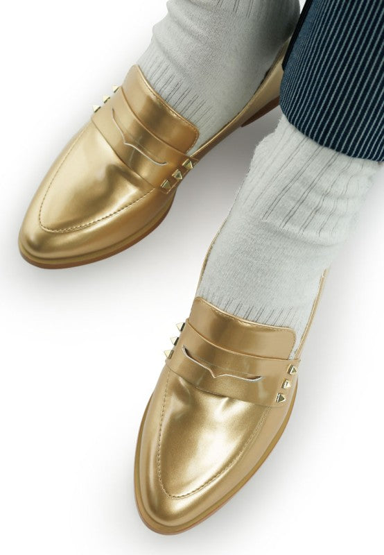 Noshiya Patent Pleather Penny Loafers-Rag Company-[option4]-[option5]-[option6]-[option7]-[option8]-Shop-Boutique-Clothing-for-Women-Online
