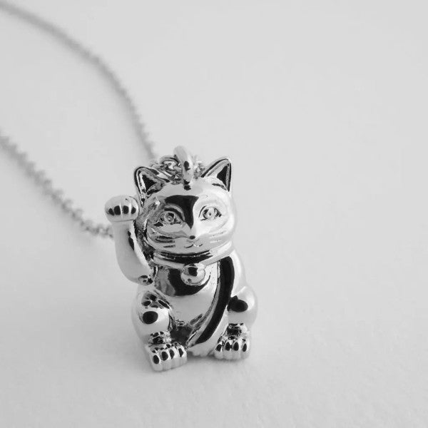 Lucky Cat Charm Necklace-HONEYCAT Jewelry-[option4]-[option5]-[option6]-[option7]-[option8]-Shop-Boutique-Clothing-for-Women-Online