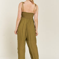 SMOCKED TIE STRAP JUMPSUIT-Jade By Jane-[option4]-[option5]-[option6]-[option7]-[option8]-Shop-Boutique-Clothing-for-Women-Online