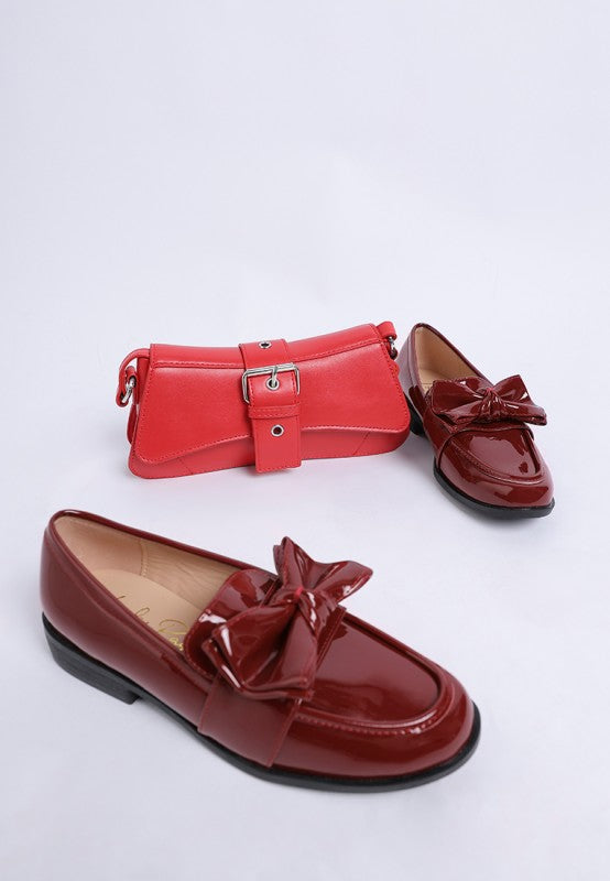 Araminta Classic Chunky Bow Loafers-Rag Company-[option4]-[option5]-[option6]-[option7]-[option8]-Shop-Boutique-Clothing-for-Women-Online