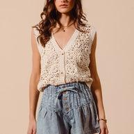 SO ME Flared Denim Shorts with Elasticized Waist-Shorts-Trendsi-[option4]-[option5]-[option6]-[option7]-[option8]-Shop-Boutique-Clothing-for-Women-Online