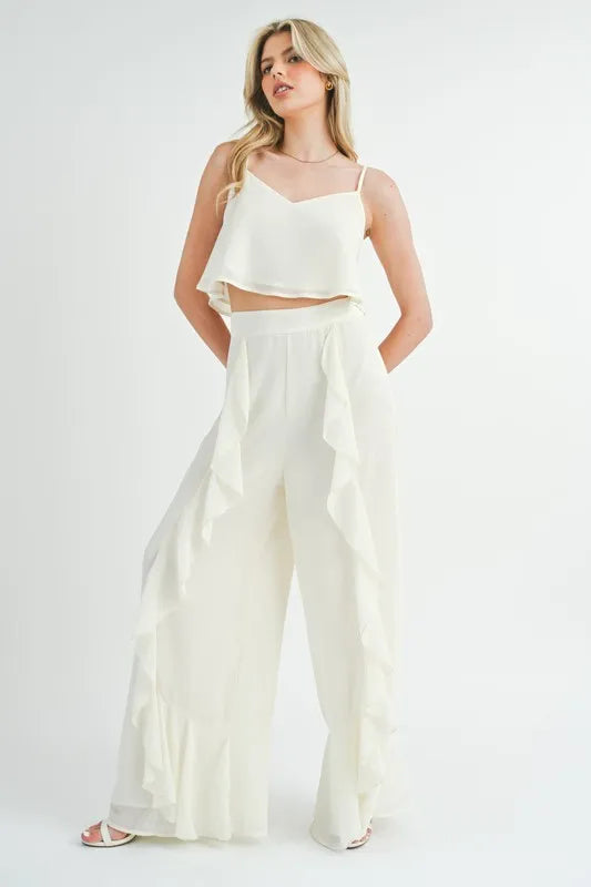 MABLE Crop Cami and Ruffled Wide Leg Pants Set-Sets-Trendsi-[option4]-[option5]-[option6]-[option7]-[option8]-Shop-Boutique-Clothing-for-Women-Online