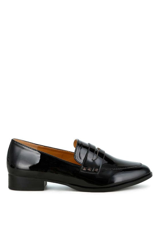 Noshiya Patent Pleather Penny Loafers-Rag Company-[option4]-[option5]-[option6]-[option7]-[option8]-Shop-Boutique-Clothing-for-Women-Online