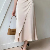 Asymmetric Wrap Midi Skirt with Fluted Hem-Skirts-Trendsi-[option4]-[option5]-[option6]-[option7]-[option8]-Shop-Boutique-Clothing-for-Women-Online