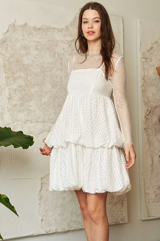 Davi & Dani Checker Print Side Pockets Textured Mini Dress-Dresses-Trendsi-[option4]-[option5]-[option6]-[option7]-[option8]-Shop-Boutique-Clothing-for-Women-Online