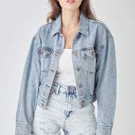 RISEN Button Down Cropped Denim Jacket-Trendsi-Light-S-[option4]-[option5]-[option6]-[option7]-[option8]-Shop-Boutique-Clothing-for-Women-Online