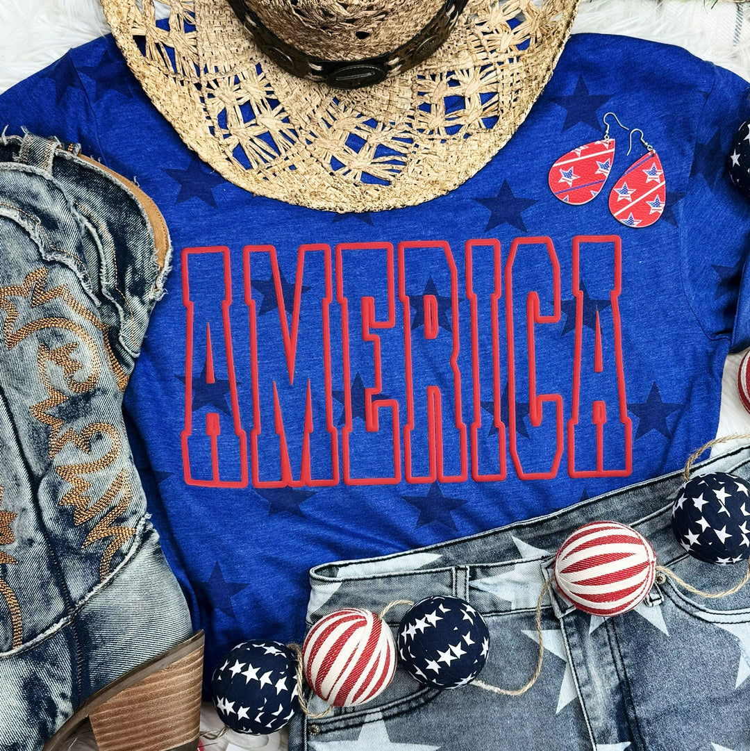 America - PUFF ink Graphic tee-Gabreila Wholesale-[option4]-[option5]-[option6]-[option7]-[option8]-Shop-Boutique-Clothing-for-Women-Online