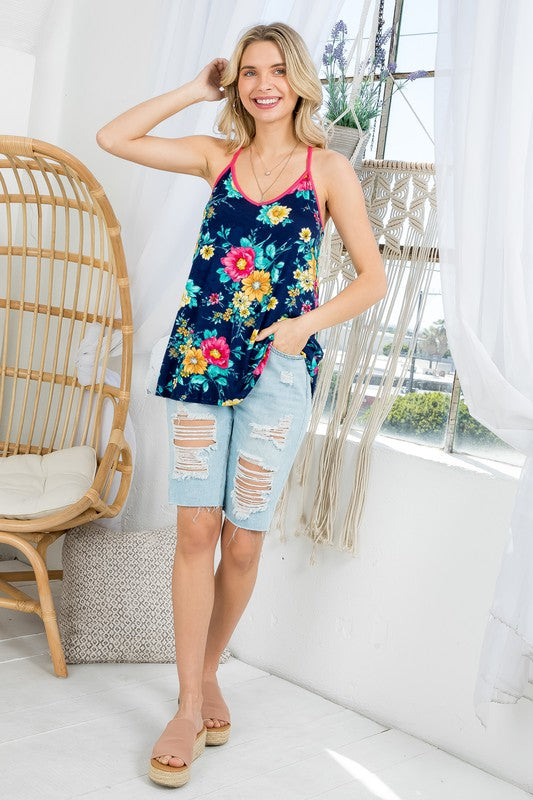 Plus In Bloom Floral Tank Top-e Luna-[option4]-[option5]-[option6]-[option7]-[option8]-Shop-Boutique-Clothing-for-Women-Online