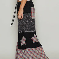 POL Drawstring Star Patch Contrast Wide Leg Pants-Pants-Trendsi-[option4]-[option5]-[option6]-[option7]-[option8]-Shop-Boutique-Clothing-for-Women-Online