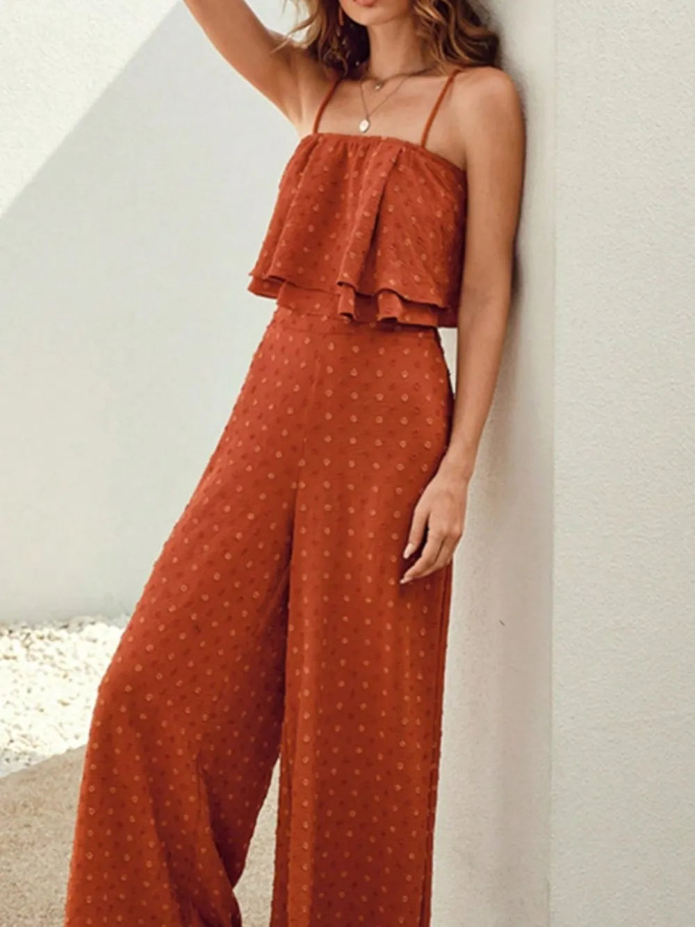 Swiss Dot Layered Cami and Pants Set-Trendsi-[option4]-[option5]-[option6]-[option7]-[option8]-Shop-Boutique-Clothing-for-Women-Online