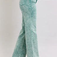 Judy Blue High Waist Garment Dyed Raw Hem Dad Jeans-Trendsi-[option4]-[option5]-[option6]-[option7]-[option8]-Shop-Boutique-Clothing-for-Women-Online