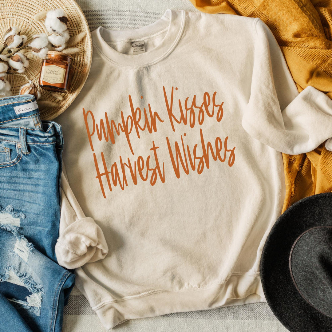 Pumpkin Kisses and Harvest Wishes Sweatshirt-Gabreila Wholesale-[option4]-[option5]-[option6]-[option7]-[option8]-Shop-Boutique-Clothing-for-Women-Online