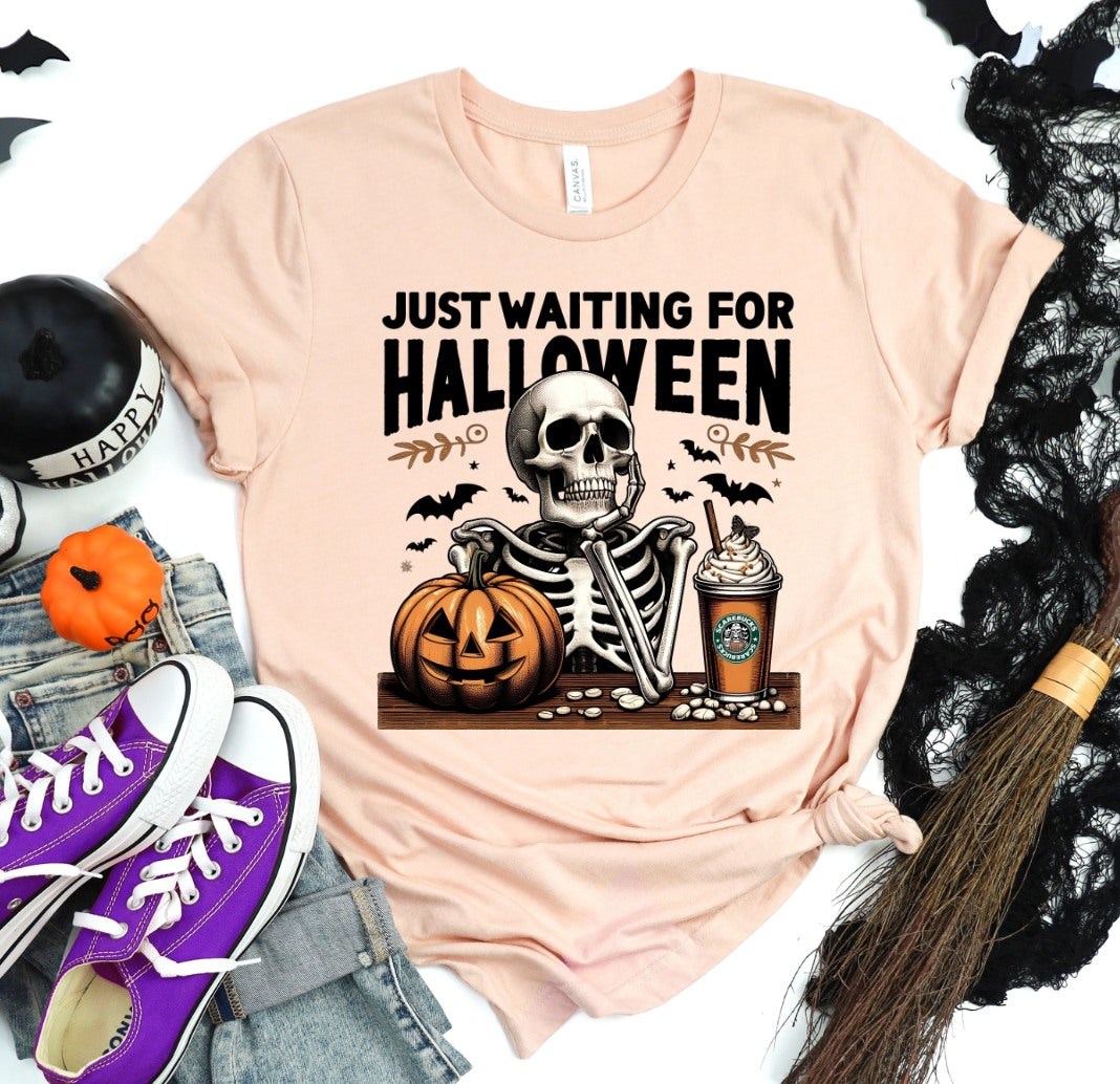 Just Waiting for Halloween-Graphic Tee-Exclusive Thredz-[option4]-[option5]-[option6]-[option7]-[option8]-Shop-Boutique-Clothing-for-Women-Online