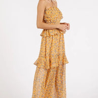 Mittoshop Ruffled Smocked Floral Halter Neck Maxi Dress-Dresses-Trendsi-[option4]-[option5]-[option6]-[option7]-[option8]-Shop-Boutique-Clothing-for-Women-Online