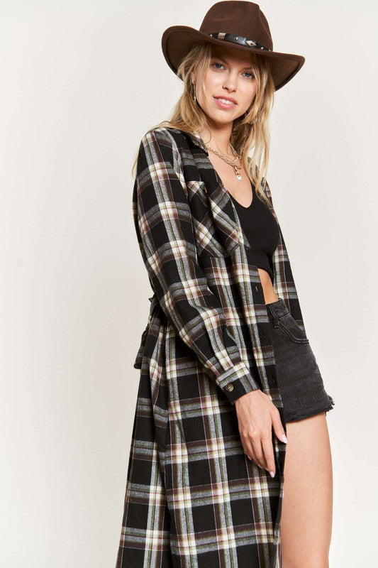PLAID PRINT COLLAR LONG SHIRT DRESS PLUS SIZE-Jade By Jane-[option4]-[option5]-[option6]-[option7]-[option8]-Shop-Boutique-Clothing-for-Women-Online