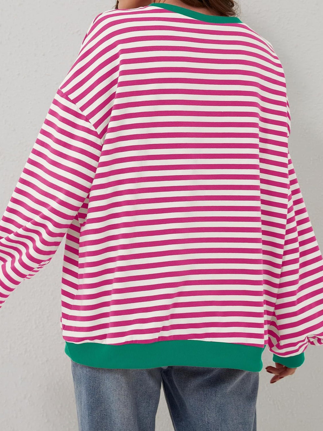 Lovelet Contrast Striped Long Sleeve Sweatshirt-Trendsi-[option4]-[option5]-[option6]-[option7]-[option8]-Shop-Boutique-Clothing-for-Women-Online