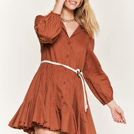 SOLID FLARE SHIRT DRESS-Jade By Jane-[option4]-[option5]-[option6]-[option7]-[option8]-Shop-Boutique-Clothing-for-Women-Online