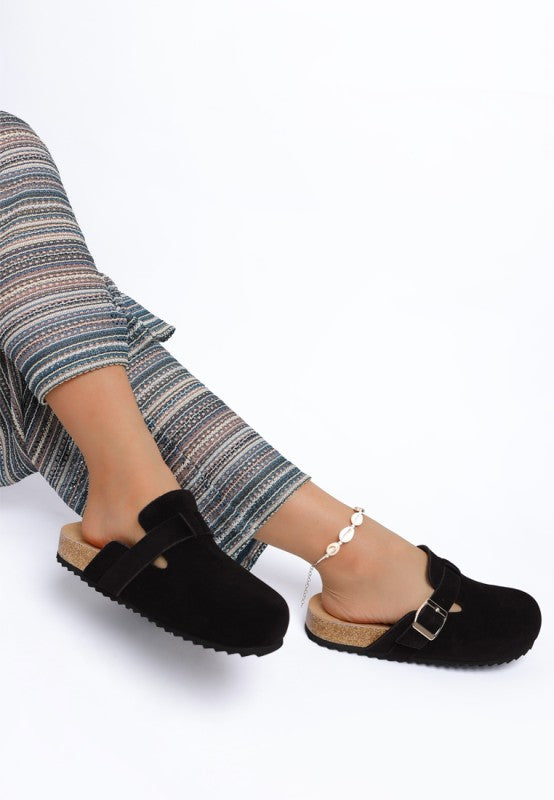 Ratiha Buckle Accent Slip-On Footbed Mules-Rag Company-[option4]-[option5]-[option6]-[option7]-[option8]-Shop-Boutique-Clothing-for-Women-Online