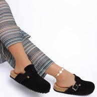 Ratiha Buckle Accent Slip-On Footbed Mules-Rag Company-[option4]-[option5]-[option6]-[option7]-[option8]-Shop-Boutique-Clothing-for-Women-Online