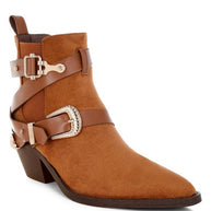 Raveta Microfiber Buckle Strap Western Boots-Rag Company-[option4]-[option5]-[option6]-[option7]-[option8]-Shop-Boutique-Clothing-for-Women-Online