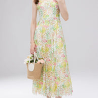 Floral Lace Sleeveless V-Neck Midi Dress-Dresses-Trendsi-[option4]-[option5]-[option6]-[option7]-[option8]-Shop-Boutique-Clothing-for-Women-Online