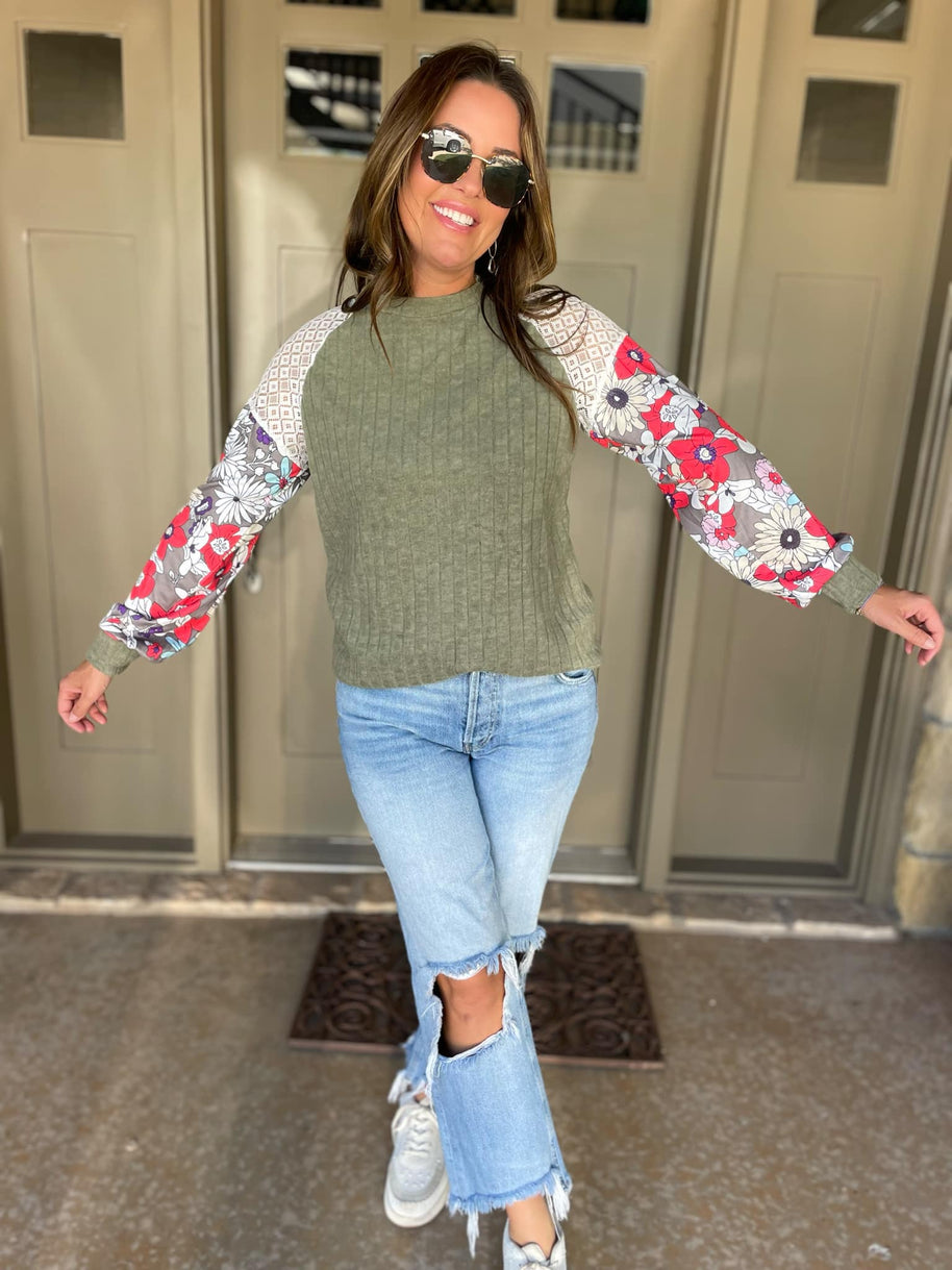 Aston Patchwork Blouse in Four Colors-Womens-Ave Shops-[option4]-[option5]-[option6]-[option7]-[option8]-Shop-Boutique-Clothing-for-Women-Online