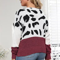 Plus Size Leopard Round Neck Long Sleeve Sweater-Sweaters-Trendsi-[option4]-[option5]-[option6]-[option7]-[option8]-Shop-Boutique-Clothing-for-Women-Online