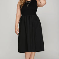 She + Sky Full Size Sleeveless Poplin Woven Midi Dress with Pockets-Dresses-Trendsi-[option4]-[option5]-[option6]-[option7]-[option8]-Shop-Boutique-Clothing-for-Women-Online