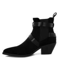 Raveta Microfiber Buckle Strap Western Boots-Rag Company-[option4]-[option5]-[option6]-[option7]-[option8]-Shop-Boutique-Clothing-for-Women-Online