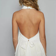 POL Backless Halter Sleeveless Top with Smocking Shirring Detail-Tank Tops & Camis-Trendsi-[option4]-[option5]-[option6]-[option7]-[option8]-Shop-Boutique-Clothing-for-Women-Online