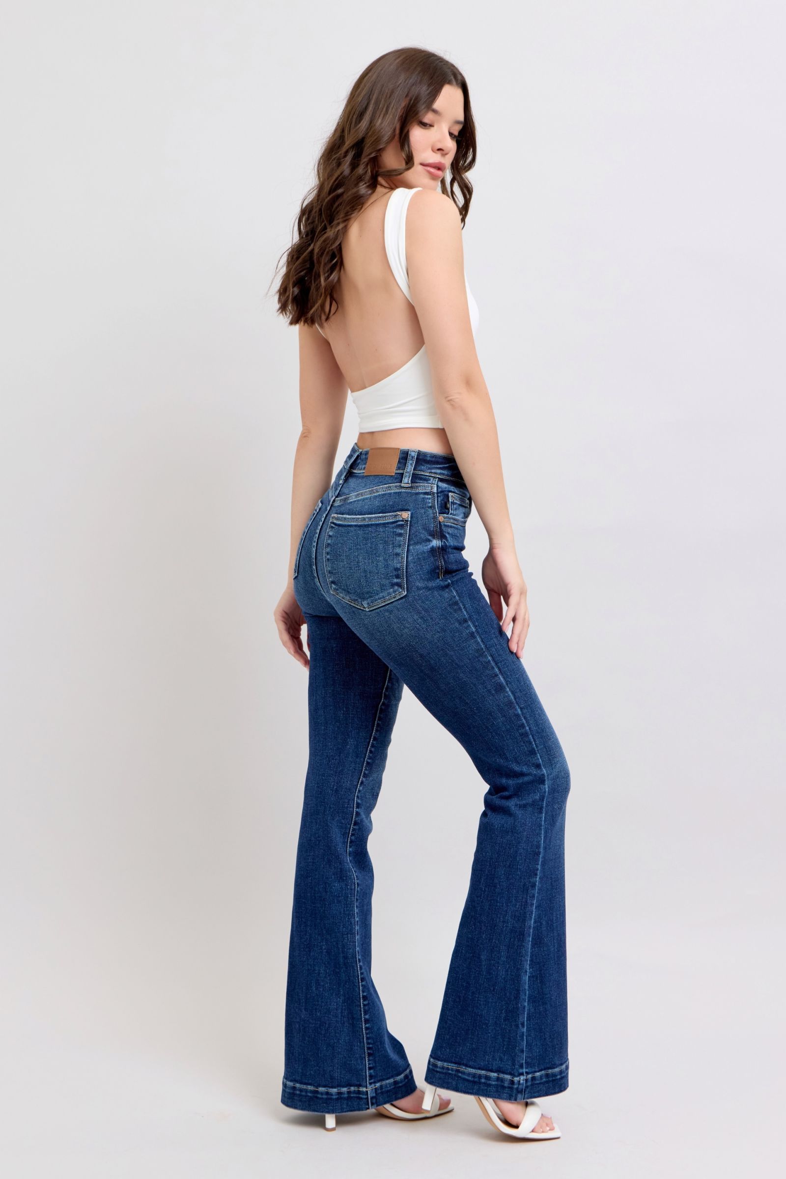 Judy Blue High Rise Flare Jeans-Trendsi-[option4]-[option5]-[option6]-[option7]-[option8]-Shop-Boutique-Clothing-for-Women-Online