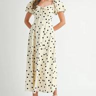 MABLE Polka Dot Puff Sleeve Midi Dress-Dresses-Trendsi-[option4]-[option5]-[option6]-[option7]-[option8]-Shop-Boutique-Clothing-for-Women-Online