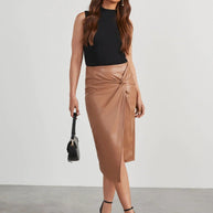 Twist Detail High Waist Skirt-Skirts-Trendsi-[option4]-[option5]-[option6]-[option7]-[option8]-Shop-Boutique-Clothing-for-Women-Online
