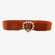 Pearl Heart Buckle Elastic Belt-Belts-Trendsi-[option4]-[option5]-[option6]-[option7]-[option8]-Shop-Boutique-Clothing-for-Women-Online