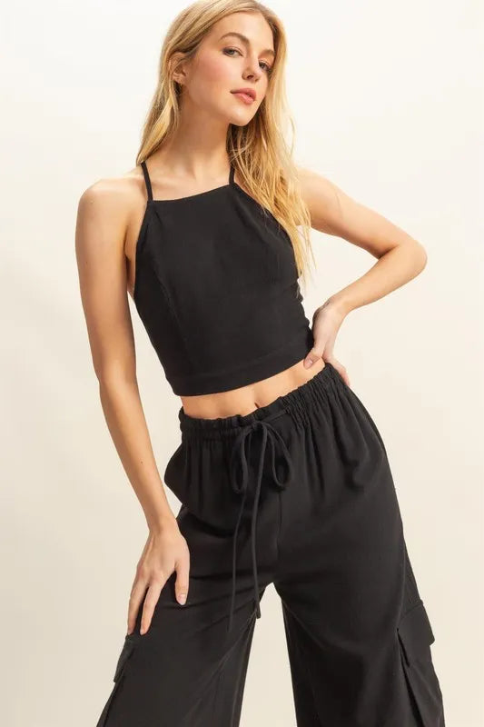 HYFVE Crop Top and Cargo Pants Set-sets-Trendsi-[option4]-[option5]-[option6]-[option7]-[option8]-Shop-Boutique-Clothing-for-Women-Online