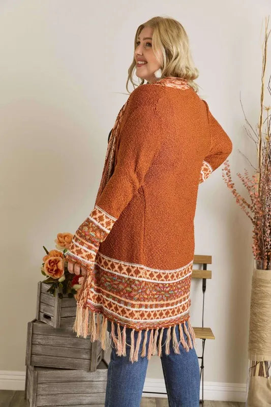 ADORA Full Size Fringe Hem Aztec Border Cardigan-Cardigan-Trendsi-[option4]-[option5]-[option6]-[option7]-[option8]-Shop-Boutique-Clothing-for-Women-Online
